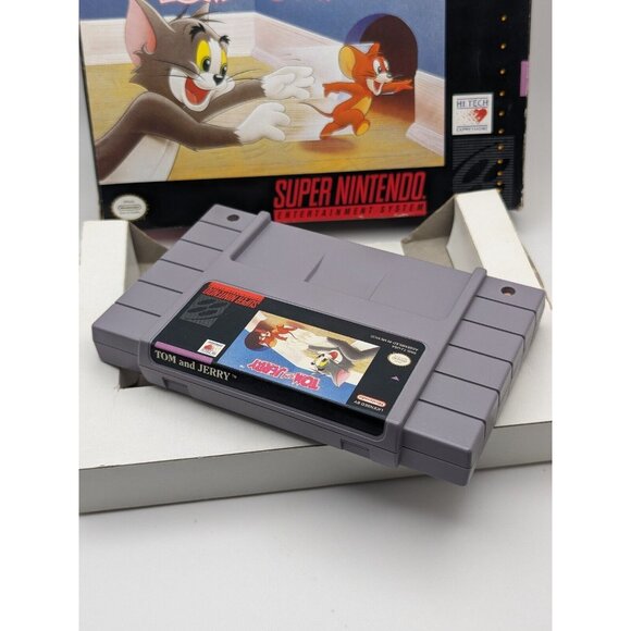 Tom and Jerry (Super Nintendo SNES, 1993) w/ Game & Box ~ Tested & Works VTG - Picture 12 of 12